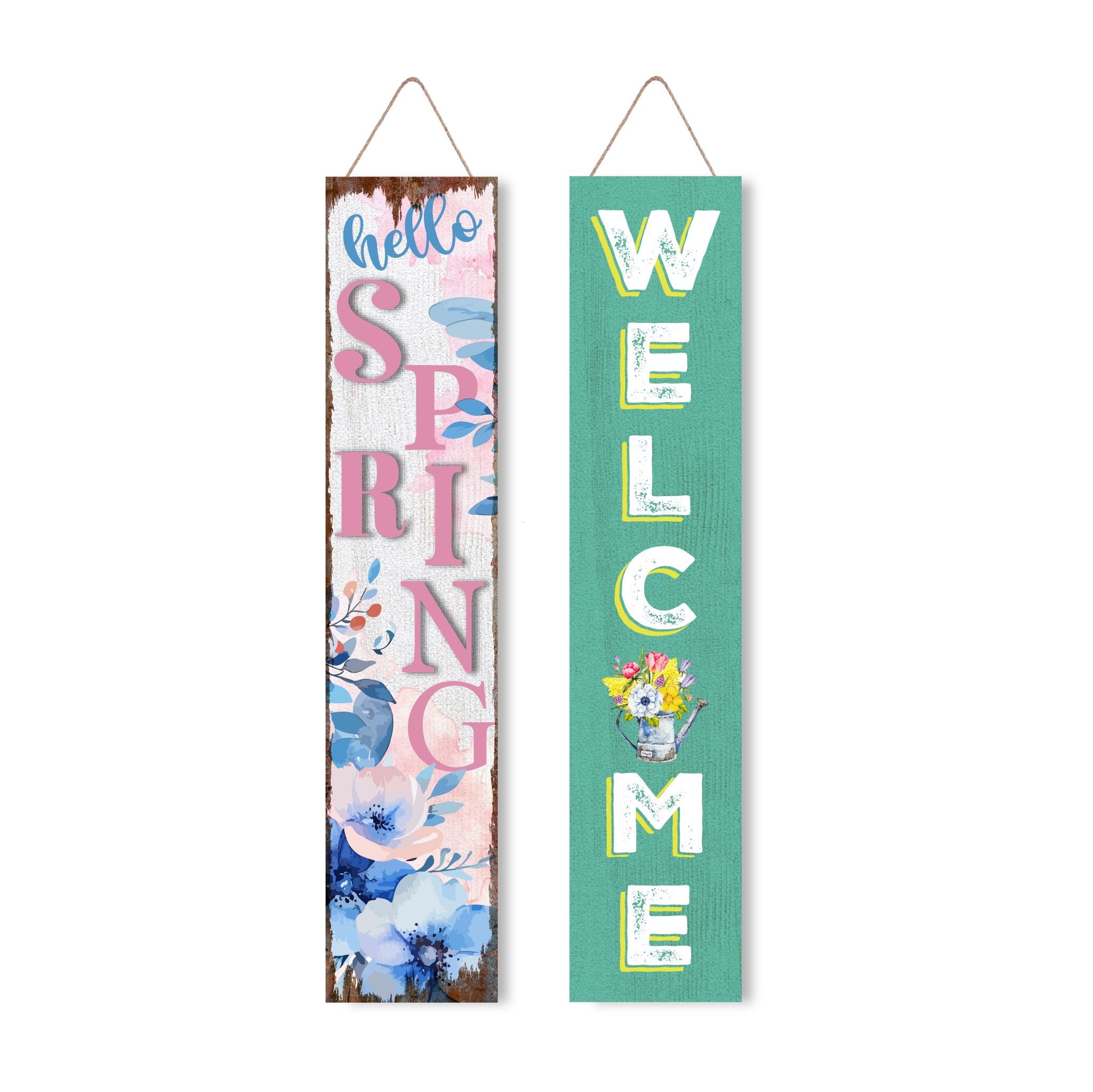 Wooden Large Vertical Love Grows Here Porch Decor, Garden Welcome Standding Sign Garden Decor Sign, Welcome Wall Sign for Yard Porch Farmhouse Door Decoration