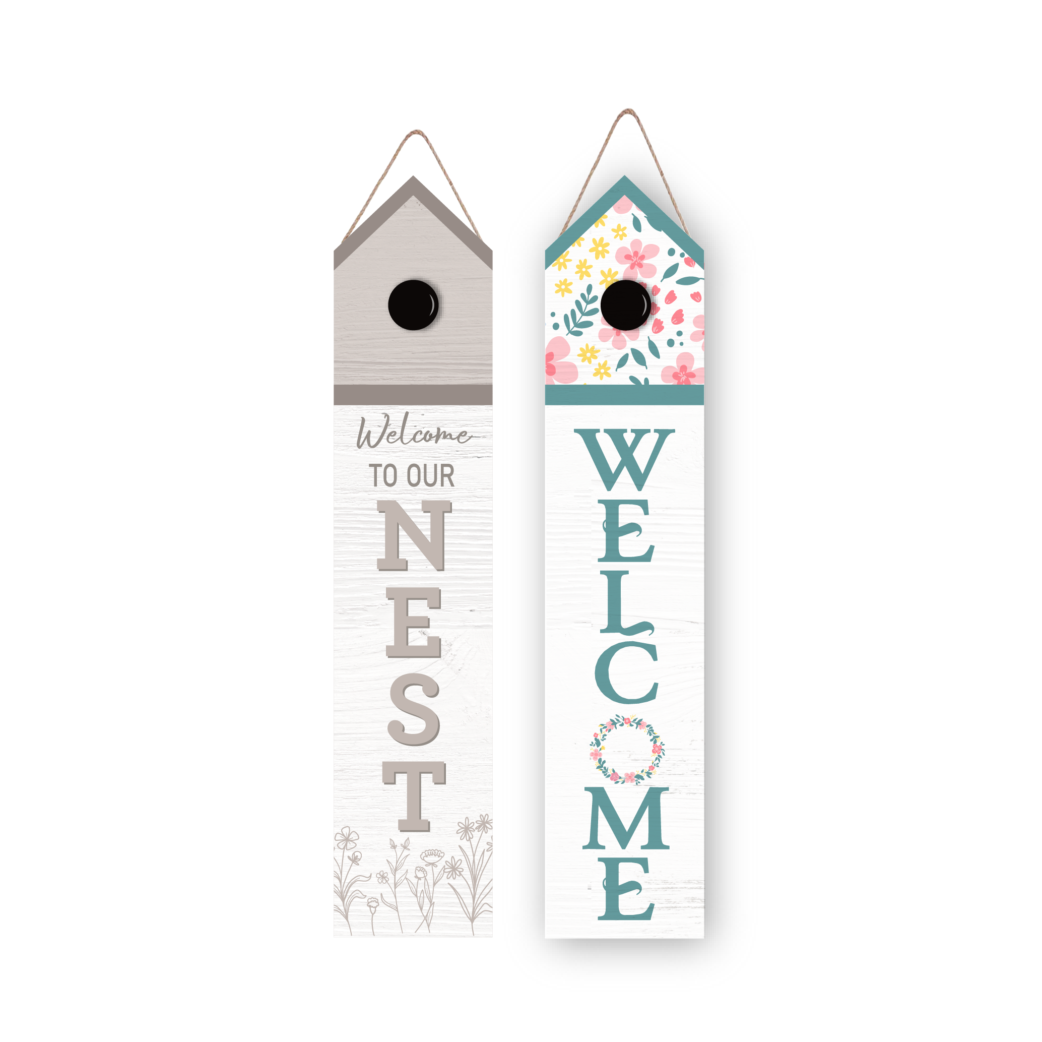 Wooden Large Vertical Love Grows Here Porch Decor, Garden Welcome Standding Sign Garden Decor Sign, Welcome Wall Sign for Yard Porch Farmhouse Door Decoration
