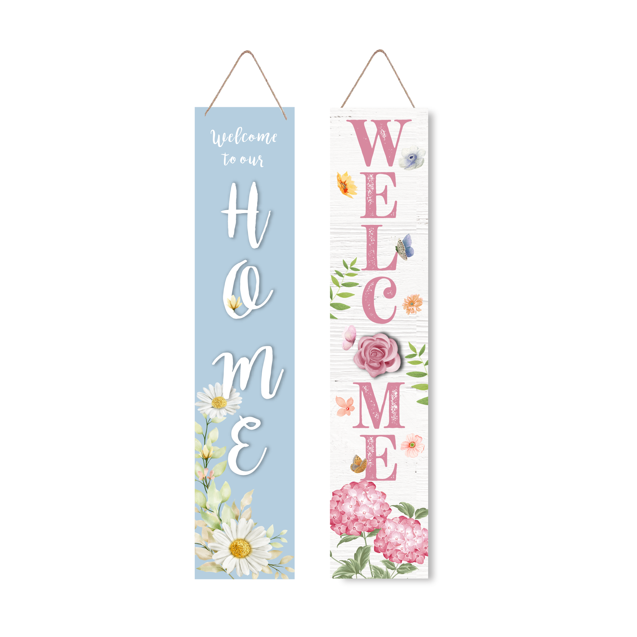 Wooden Large Vertical Love Grows Here Porch Decor, Garden Welcome Standding Sign Garden Decor Sign, Welcome Wall Sign for Yard Porch Farmhouse Door Decoration