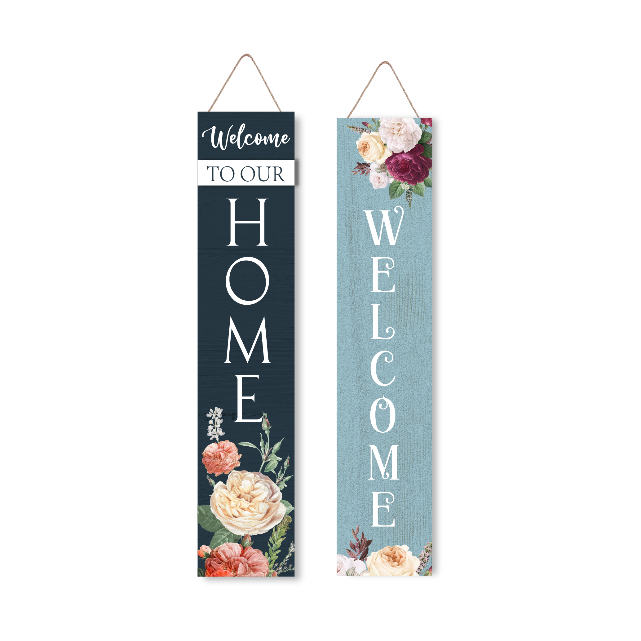 Wooden Large Vertical Love Grows Here Porch Decor, Garden Welcome Standding Sign Garden Decor Sign, Welcome Wall Sign for Yard Porch Farmhouse Door Decoration