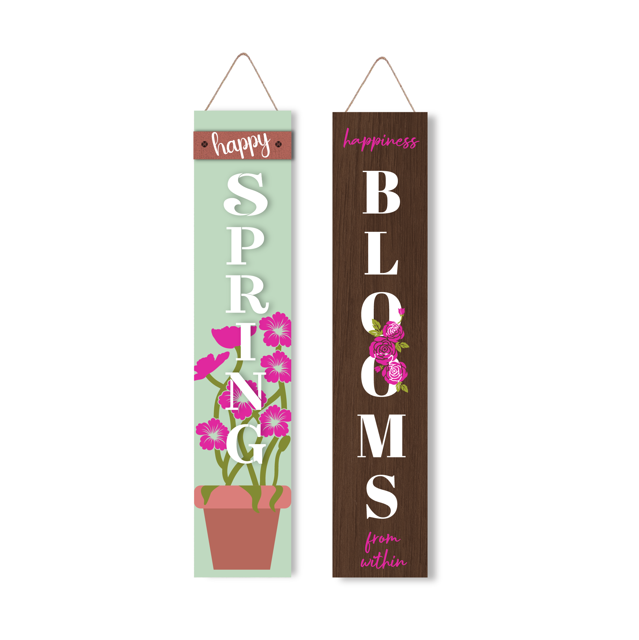 Wooden Large Vertical Love Grows Here Porch Decor, Garden Welcome Standding Sign Garden Decor Sign, Welcome Wall Sign for Yard Porch Farmhouse Door Decoration