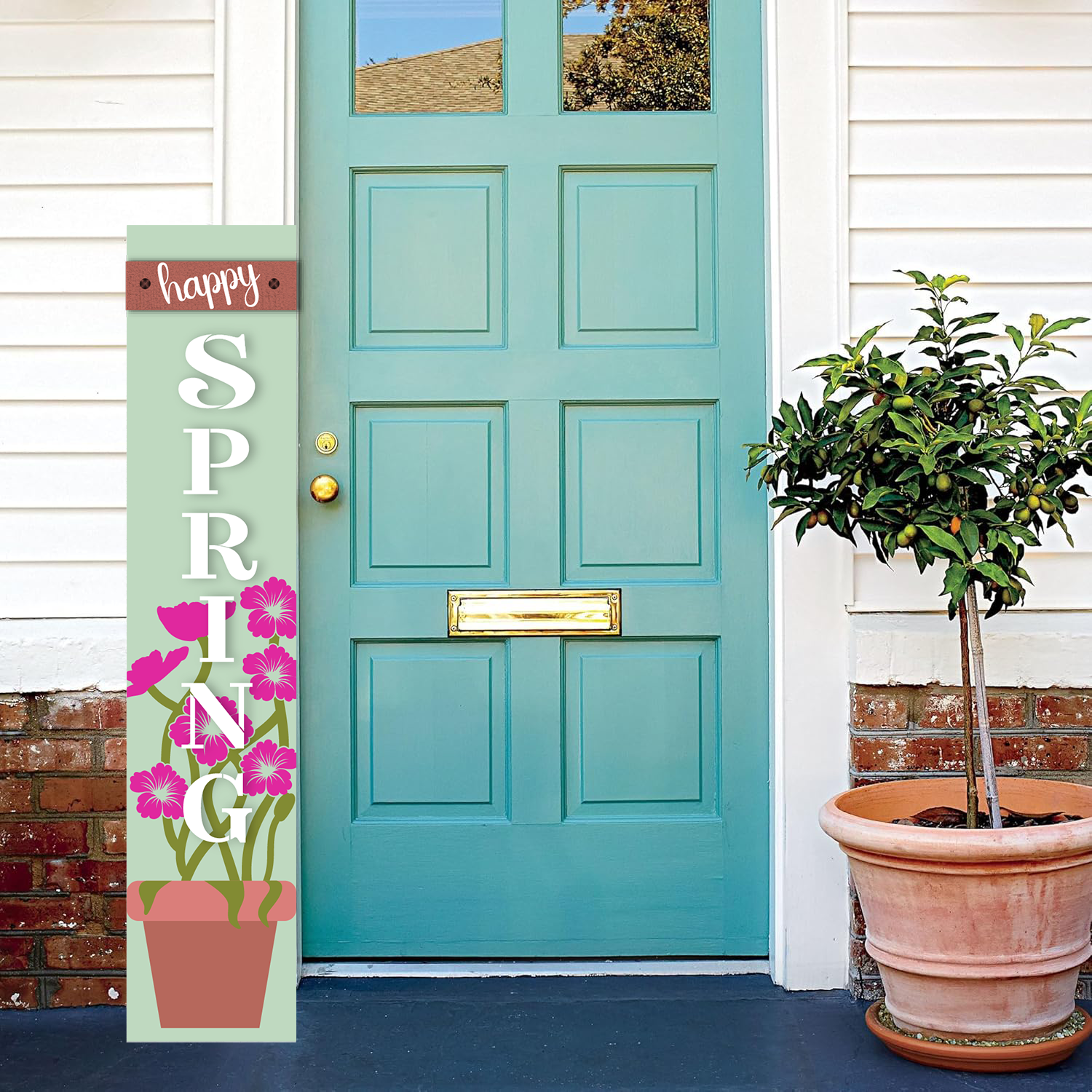 Wooden Large Vertical Love Grows Here Porch Decor, Garden Welcome Standding Sign Garden Decor Sign, Welcome Wall Sign for Yard Porch Farmhouse Door Decoration