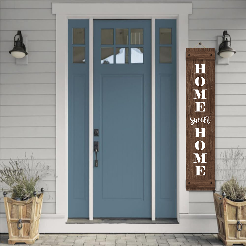 Wooden Large Vertical Love Grows Here Porch Decor, Garden Welcome Standding Sign Garden Decor Sign, Welcome Wall Sign for Yard Porch Farmhouse Door Decoration