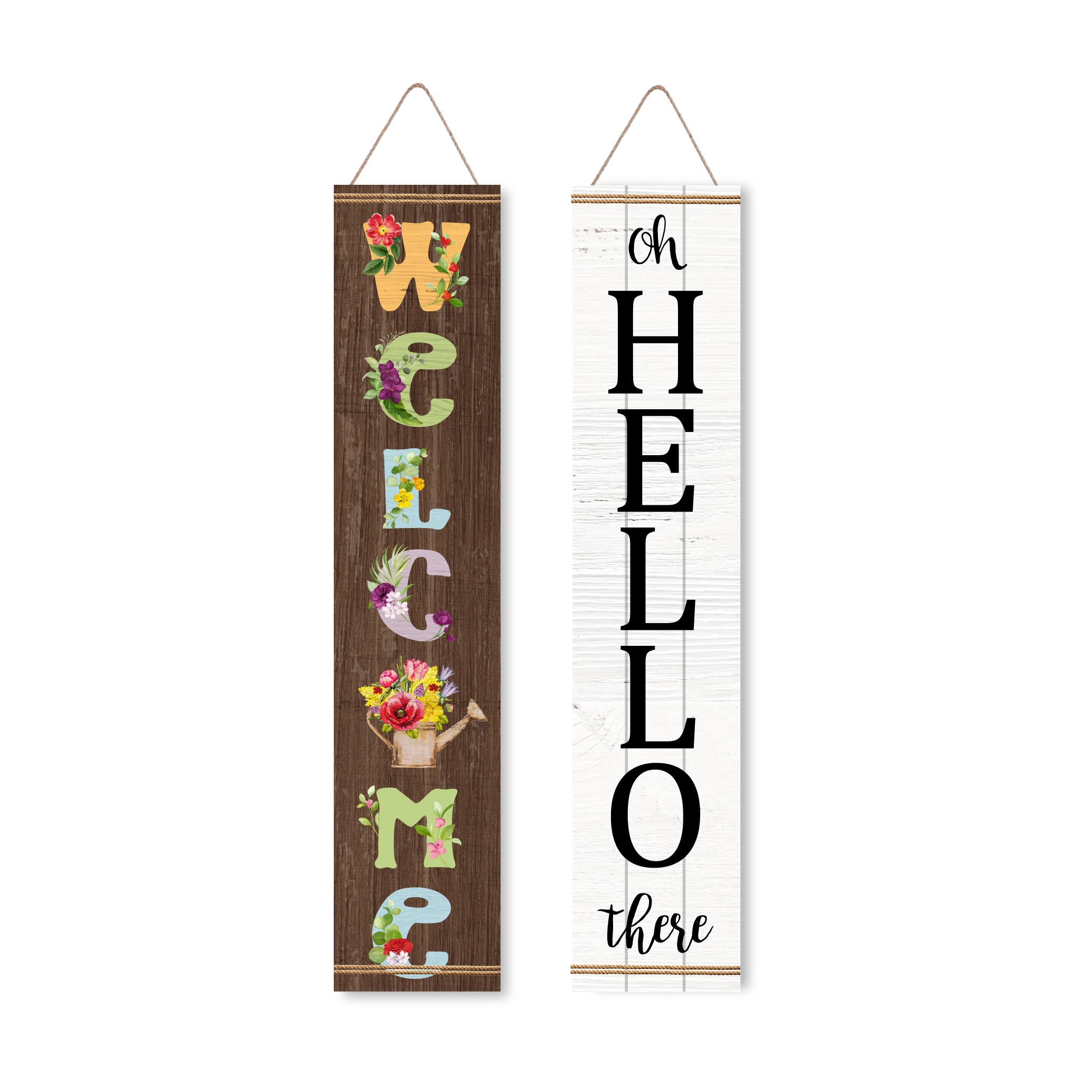 Wooden Large Vertical Love Grows Here Porch Decor, Garden Welcome Standding Sign Garden Decor Sign, Welcome Wall Sign for Yard Porch Farmhouse Door Decoration