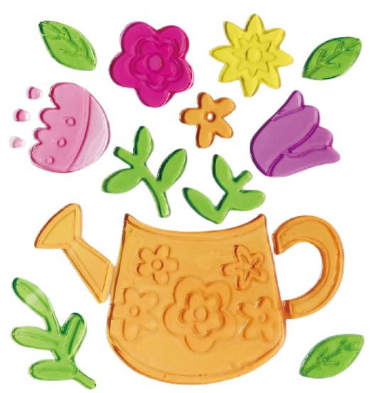 Spring Window Clings Gel, Jelly Window Stickers for Glass Refrigerators Home, Welcome Spring Window Decorations - Flowers Butterflies Bird, Kids‘ Love