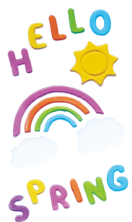 Spring Window Clings Gel, Jelly Window Stickers for Glass Refrigerators Home, Welcome Spring Window Decorations - Flowers Butterflies Bird, Kids‘ Love