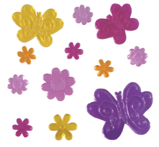 Spring Window Clings Gel, Jelly Window Stickers for Glass Refrigerators Home, Welcome Spring Window Decorations - Flowers Butterflies Bird, Kids‘ Love