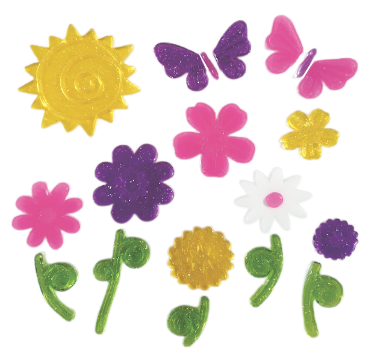 Spring Window Clings Gel, Jelly Window Stickers for Glass Refrigerators Home, Welcome Spring Window Decorations - Flowers Butterflies Bird, Kids‘ Love