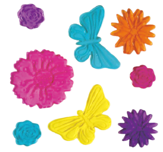 Spring Window Clings Gel, Jelly Window Stickers for Glass Refrigerators Home, Welcome Spring Window Decorations - Flowers Butterflies Bird, Kids‘ Love