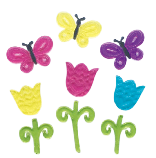 Spring Window Clings Gel, Jelly Window Stickers for Glass Refrigerators Home, Welcome Spring Window Decorations - Flowers Butterflies Bird, Kids‘ Love