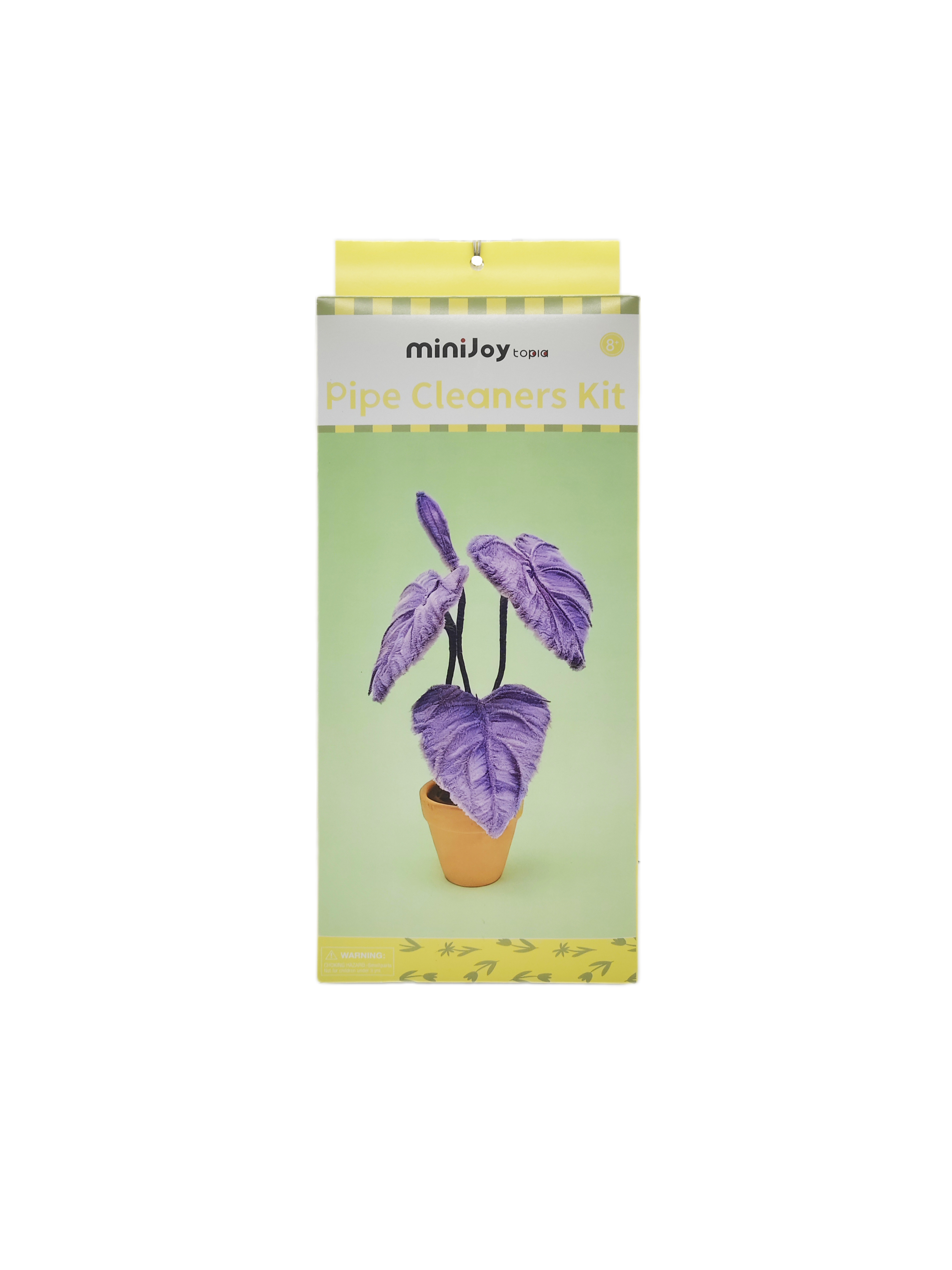 Pipe Cleaners Craft Kit, Purple Alocasia Plant Chenille Stems DIY Set, Creative Room Decor Art Supplies, Bulk Craft Kit for Kids & Adults, Moody Plant Lover Gift