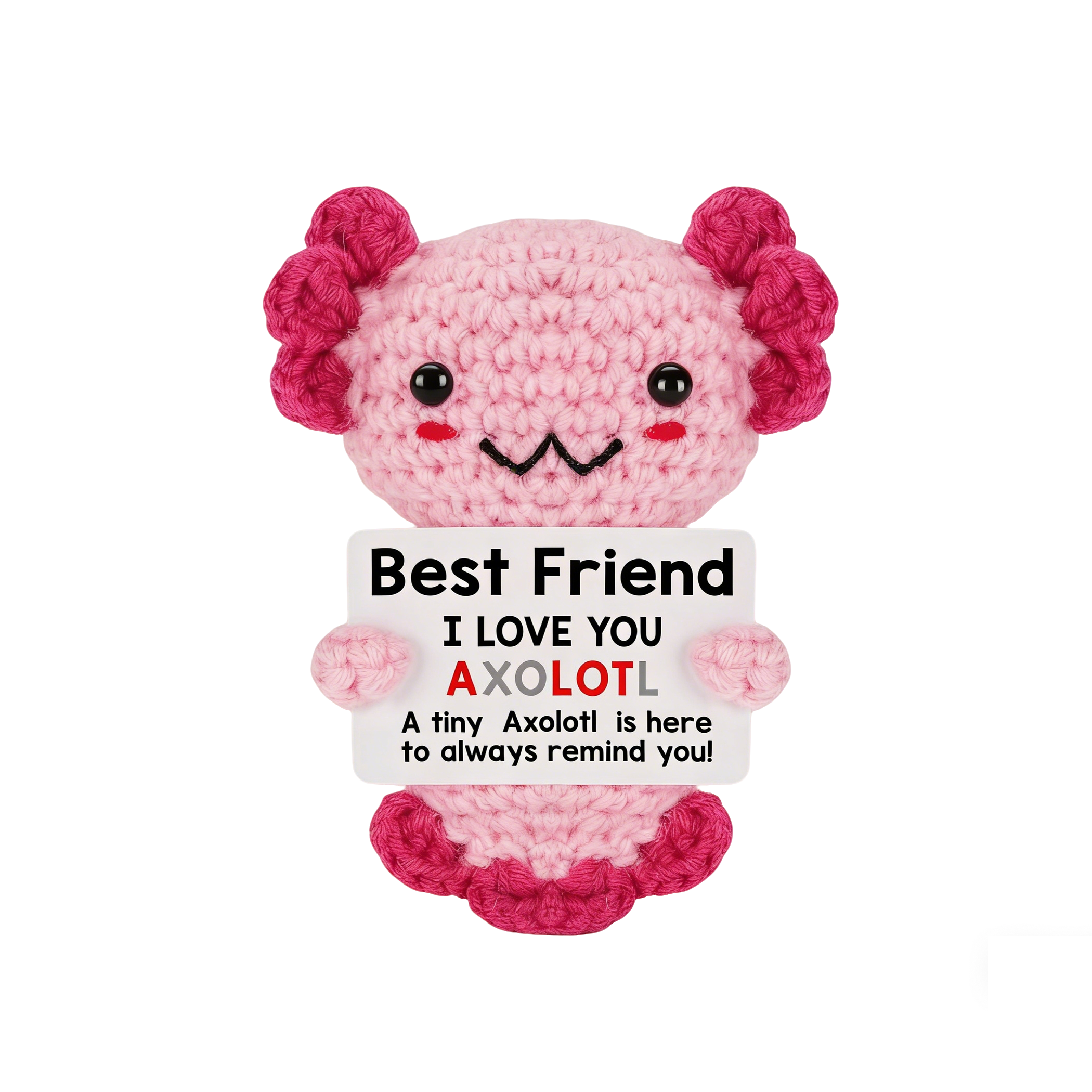 Positive Crochet Salamander Birthday Gifts for Women Men Teacher Appreciation Mothers Day Graduation Gift Adult Kids Son Mom Dad Daughter Sister Friend Coworkers Self Care Emotional Inspirational Support