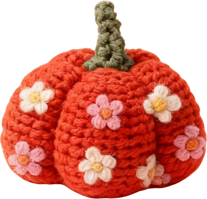 Crochet Pumpkin Kit, Fall Amigurumi Set with Flower, Checkerboard, Star & Polka Dot Pumpkins, DIY Crochet Kit for Beginners with Yarn, Hook & Instructions, Cute Autumn Halloween Thanksgiving Decor Craft Gift for Adults