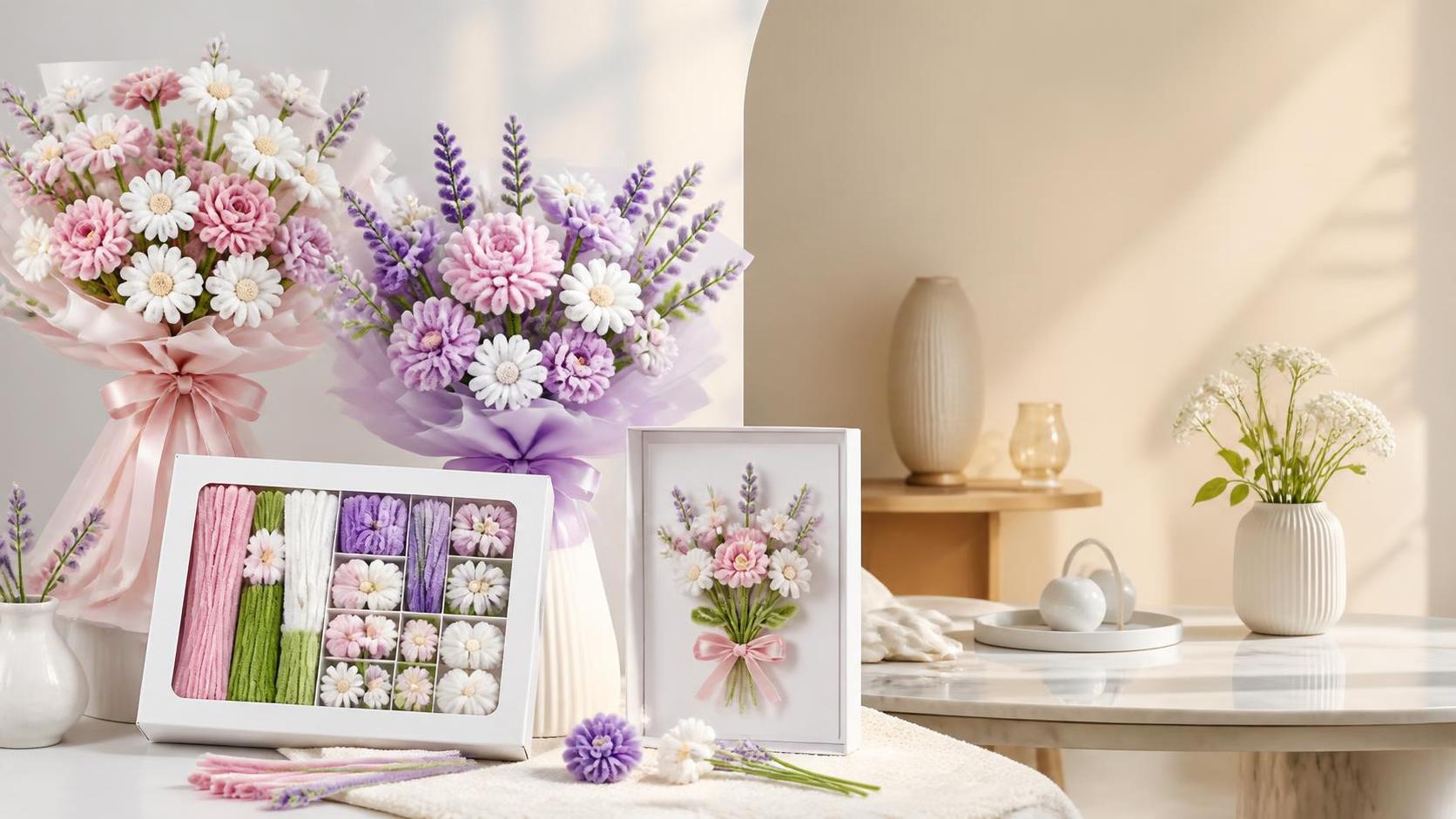Pipe Cleaner Craft - Flower Bouquet Kits Pipe Cleaner Craft - Flower Bouquet Kits