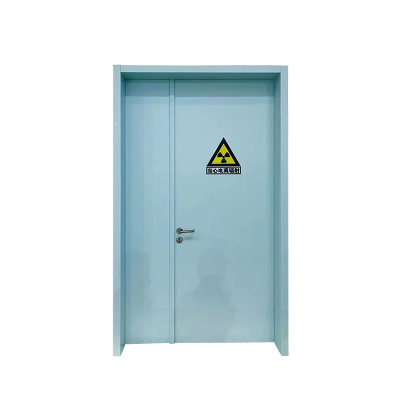 Manual swing lead door