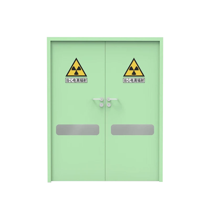 Manual swing lead door