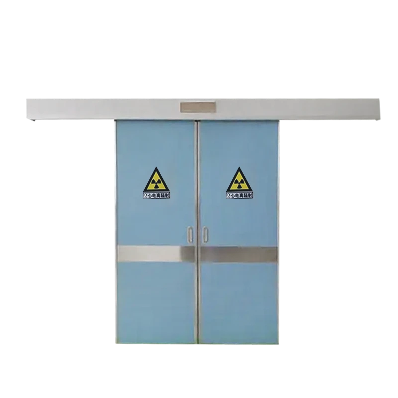 Manual sliding lead door