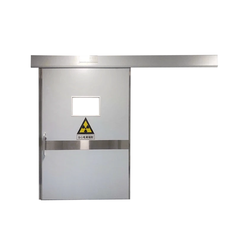 Manual sliding lead door