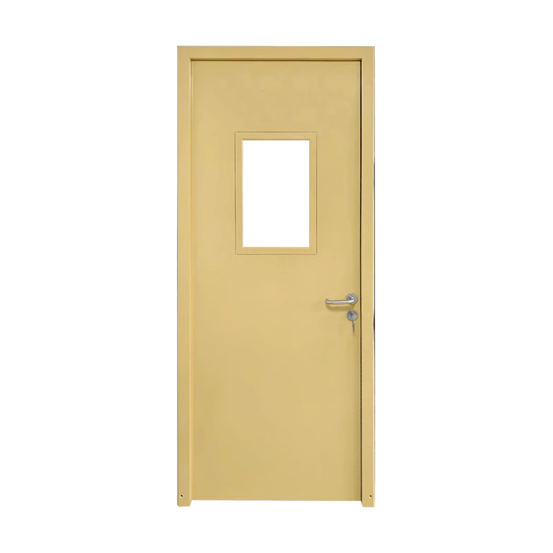 Manual single-leaf swing steel door