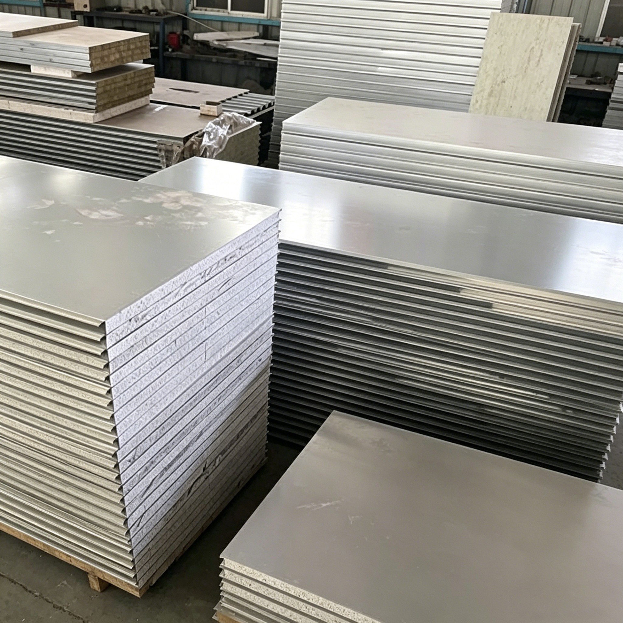 Manufactured Silica Rock Color Steel Sandwich Panel