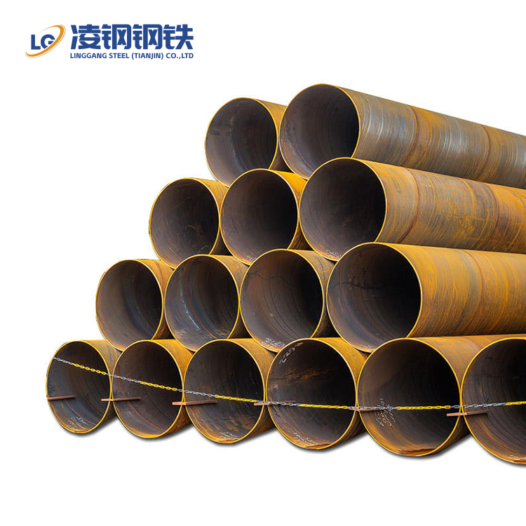 Round Steel Tube Helical Submerged Arc Welding Pipes SSAW Steel Pipes