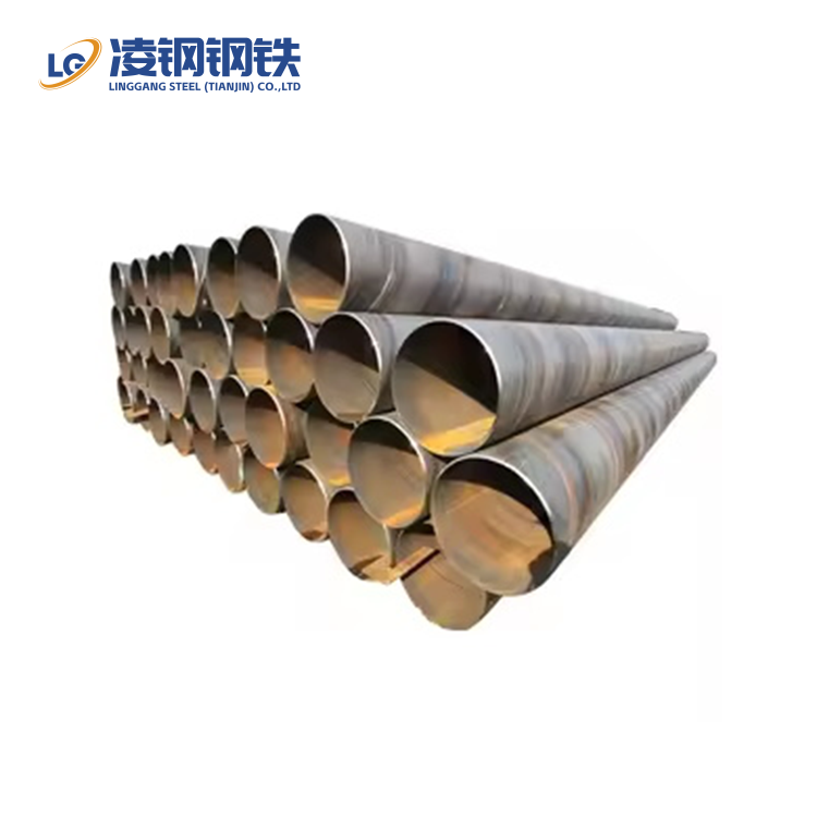 Round Steel Tube Helical Submerged Arc Welding Pipes SSAW Steel Pipes
