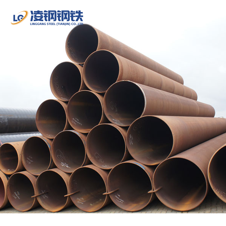 Round Steel Tube Helical Submerged Arc Welding Pipes SSAW Steel Pipes