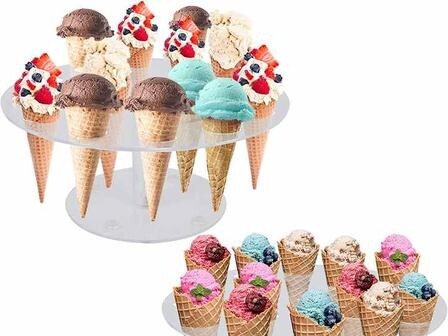 Acrylic ice cream stand, making delicious food stand out