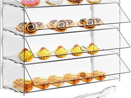Acrylic bread display racks make bread displays naturally have highlights