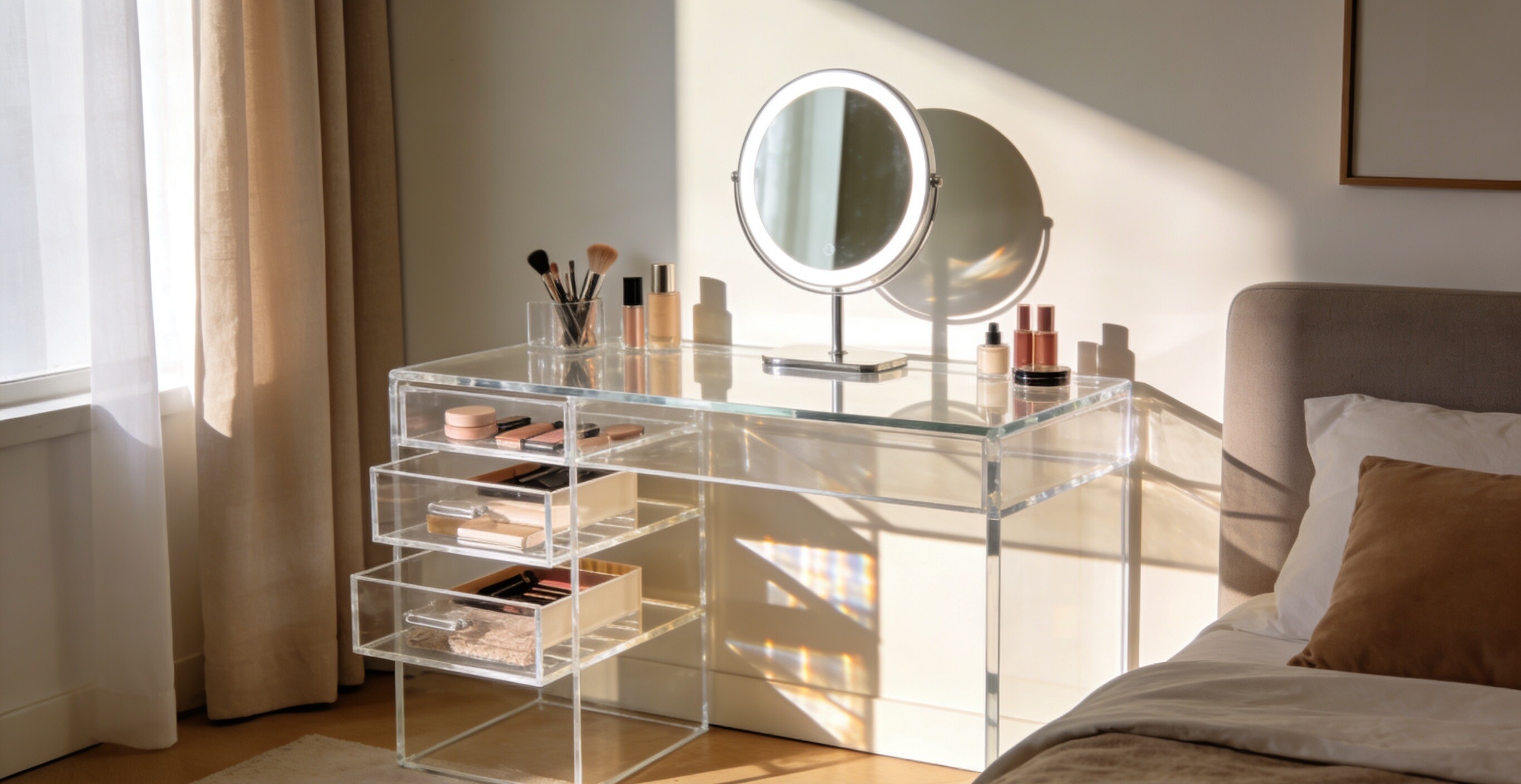 Acrylic Transparent Dressing Table: Bringing 