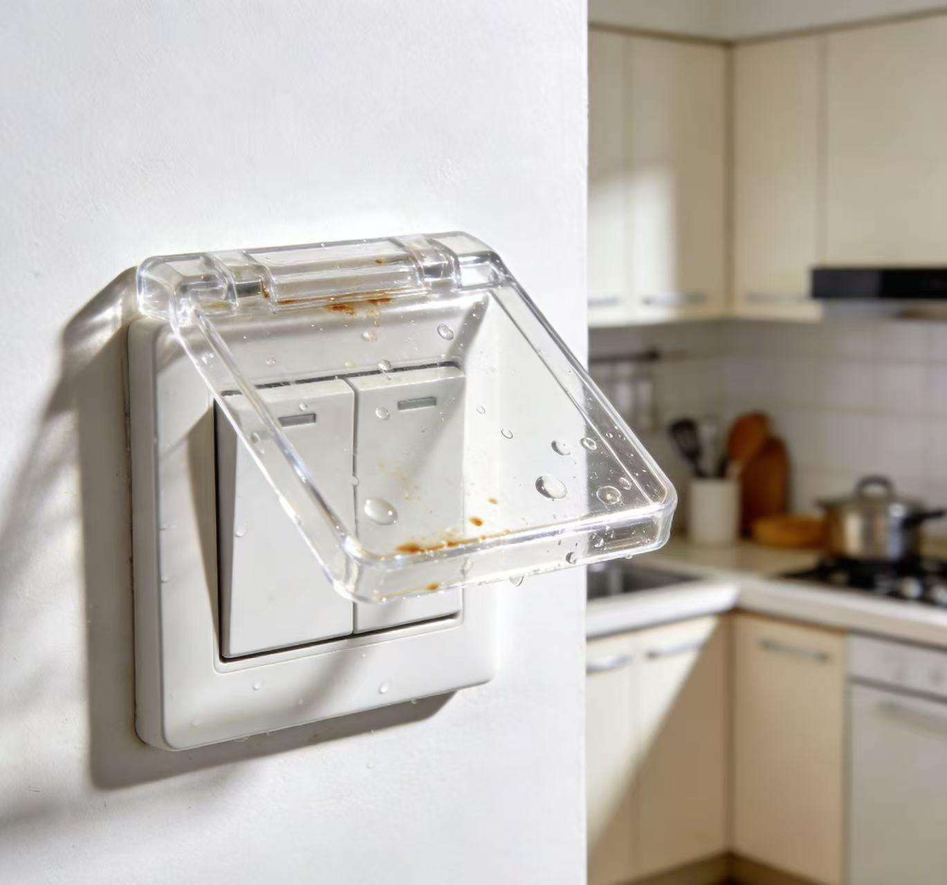 Acrylic switch protective cover, highly transparent and anti-misoperation