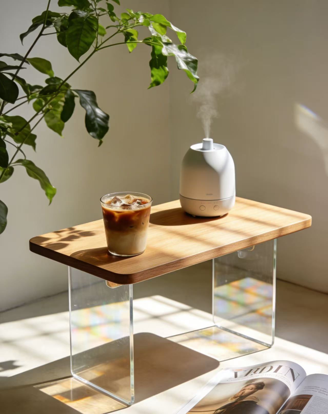 The acrylic table stand is so stunning that it makes your heart flutter