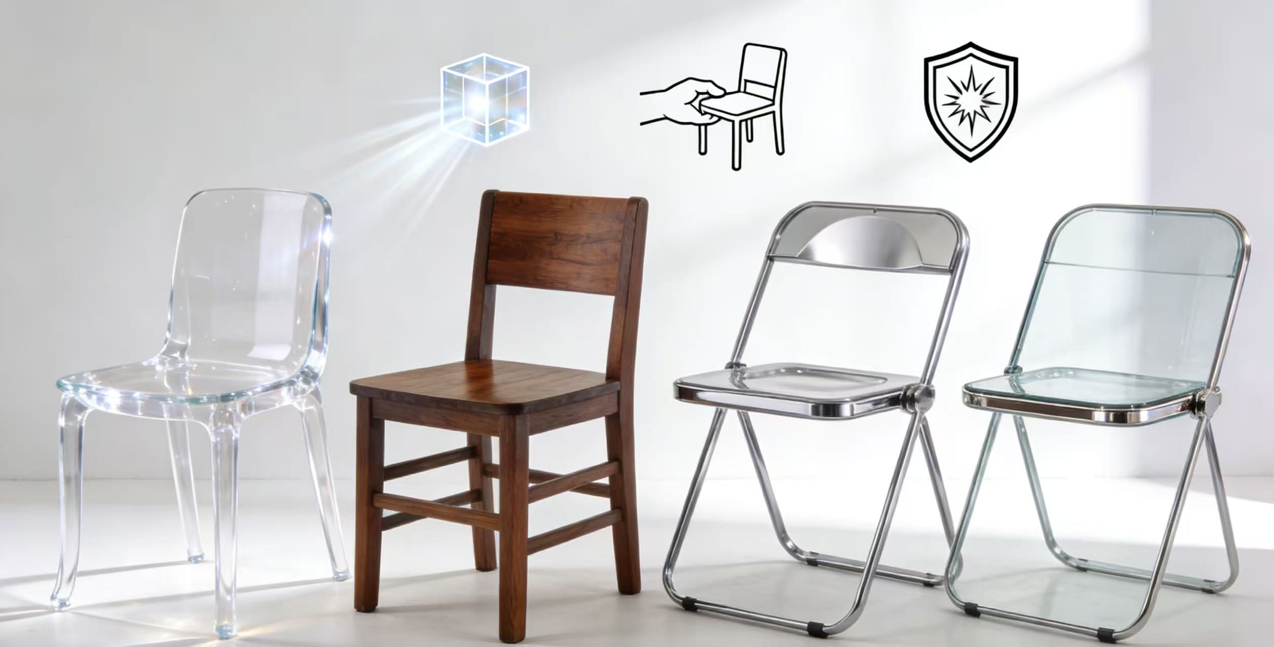 Acrylic chair with multiple sides is superior to traditional ones