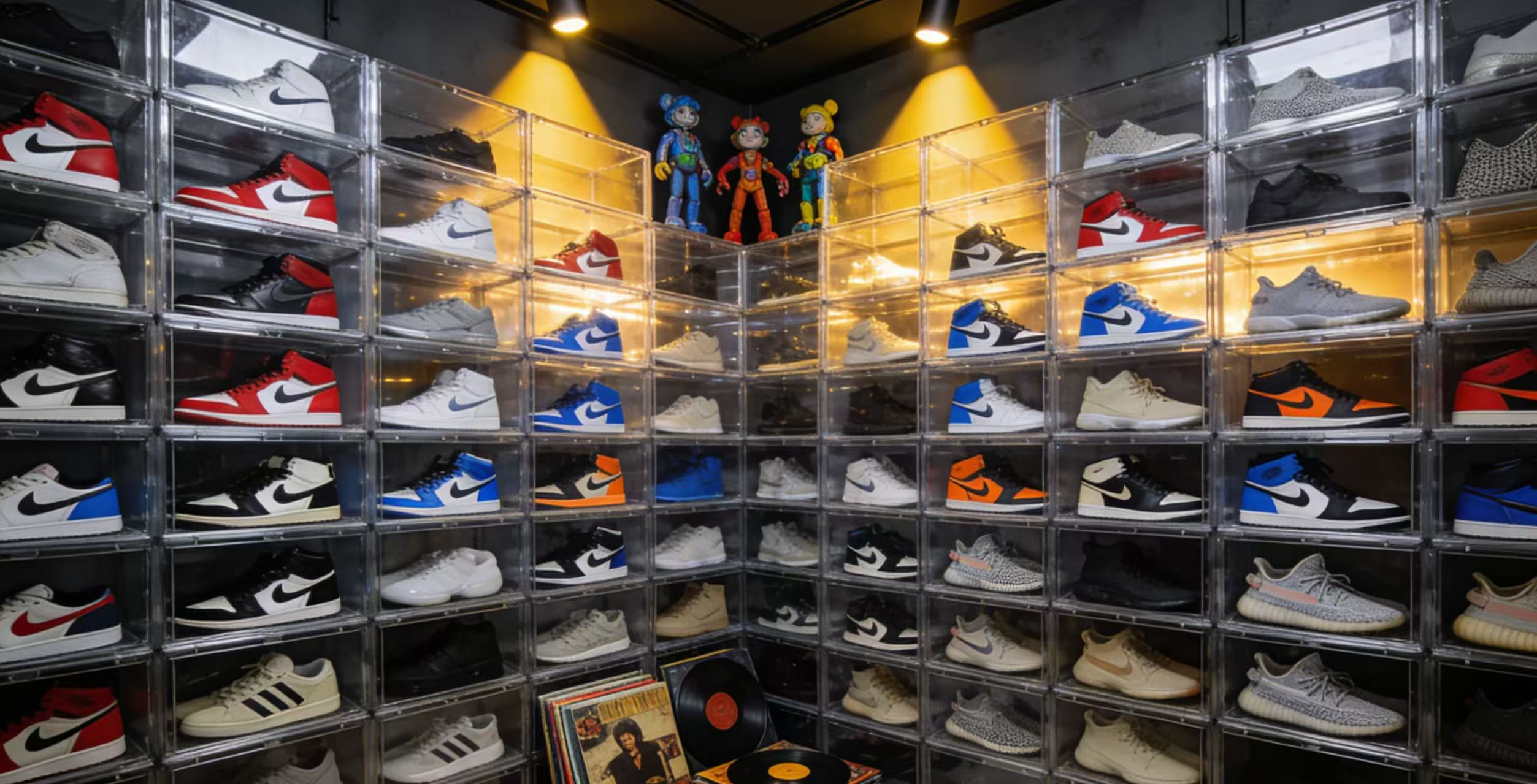 For the fun-loving sneaker collectors, turn your sneaker collection into a visual feast