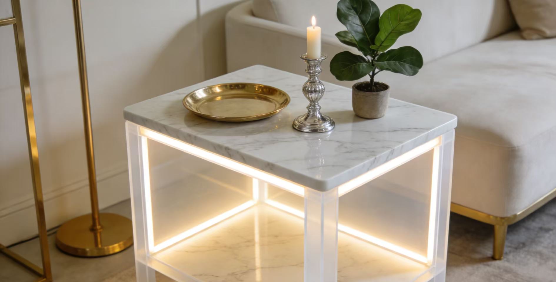 Acrylic Table Top: Light Luxury and Freshness