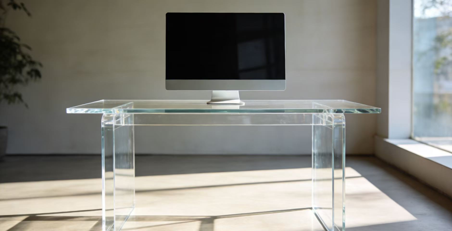 Lightweight yet durable, the acrylic computer desk outperforms traditional models