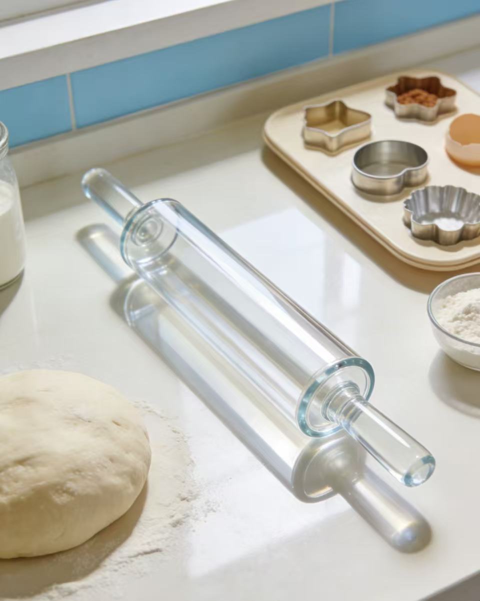 Acrylic rolling pin food grade more secure