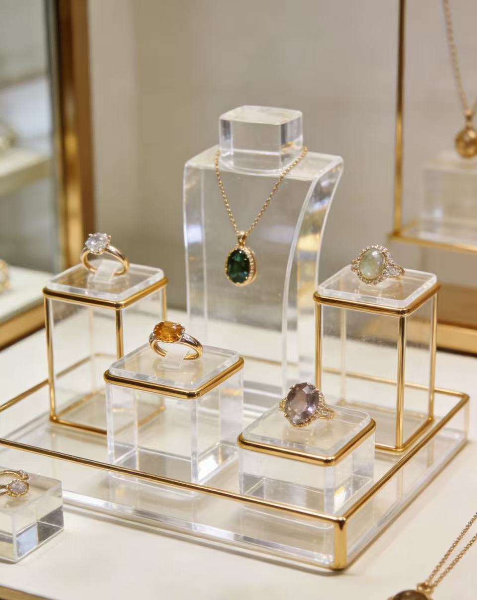 High-transparency acrylic jewelry display