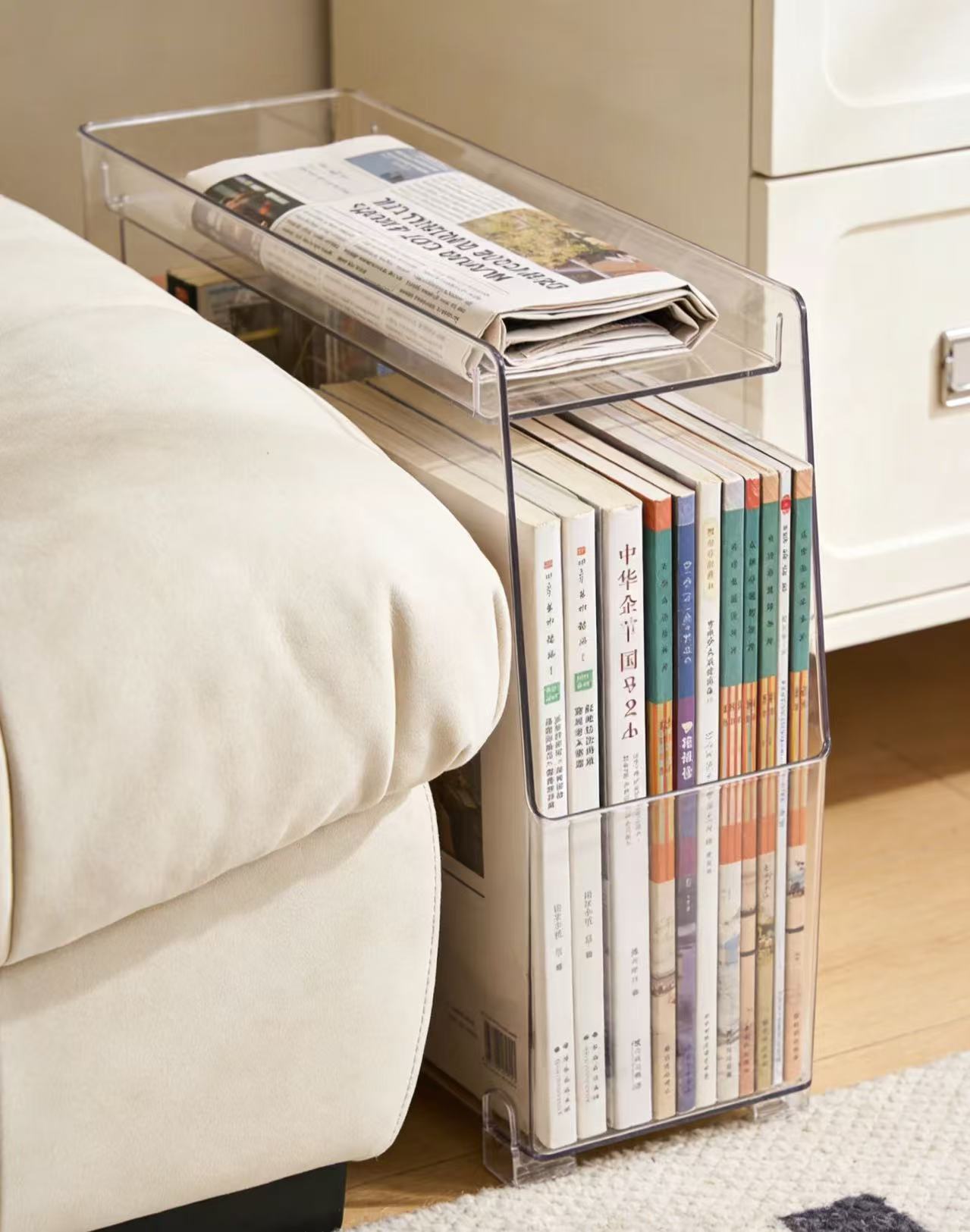 Acrylic book storage box, more transparent storage