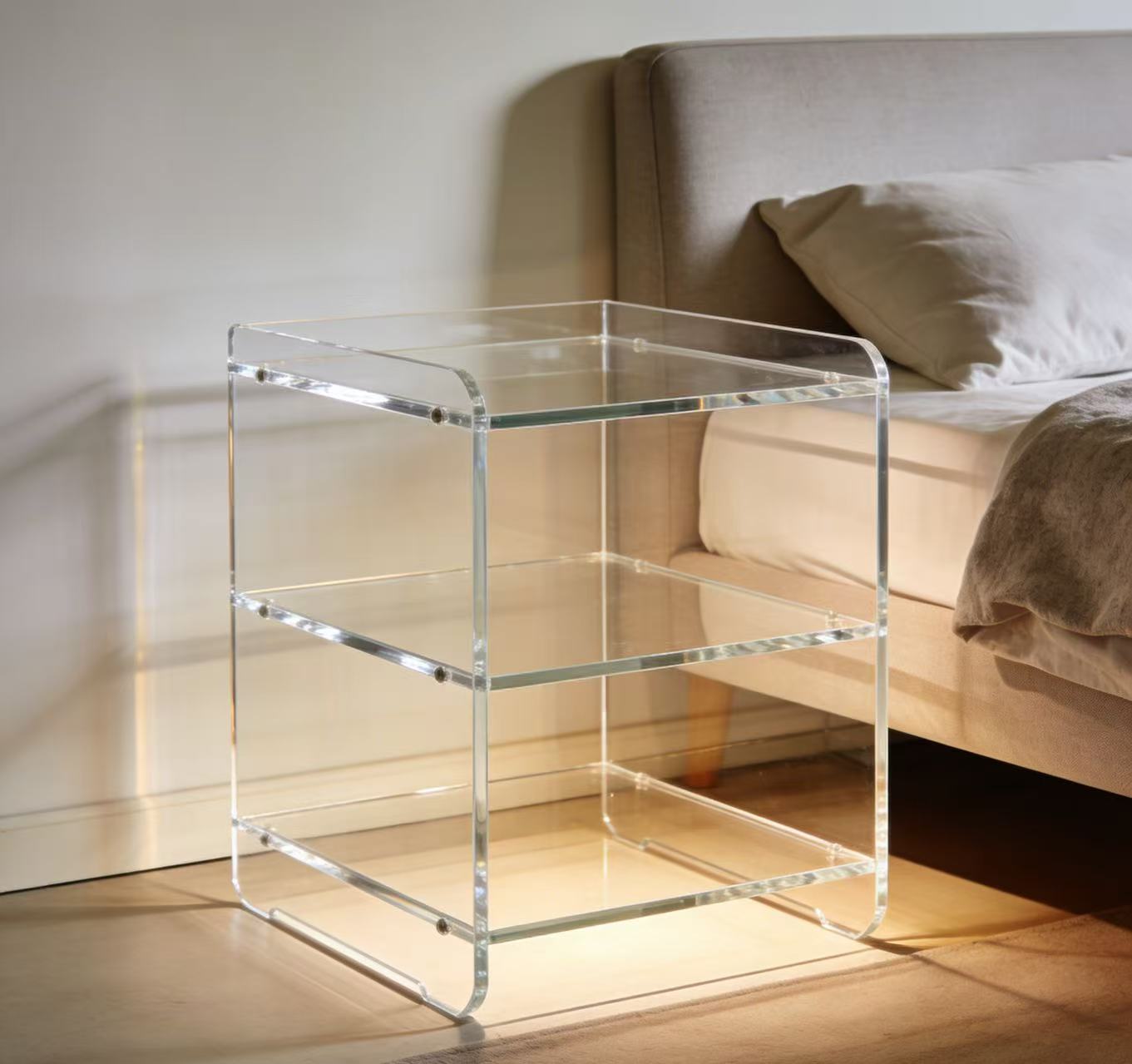 Acrylic Bedside Table Display Stand