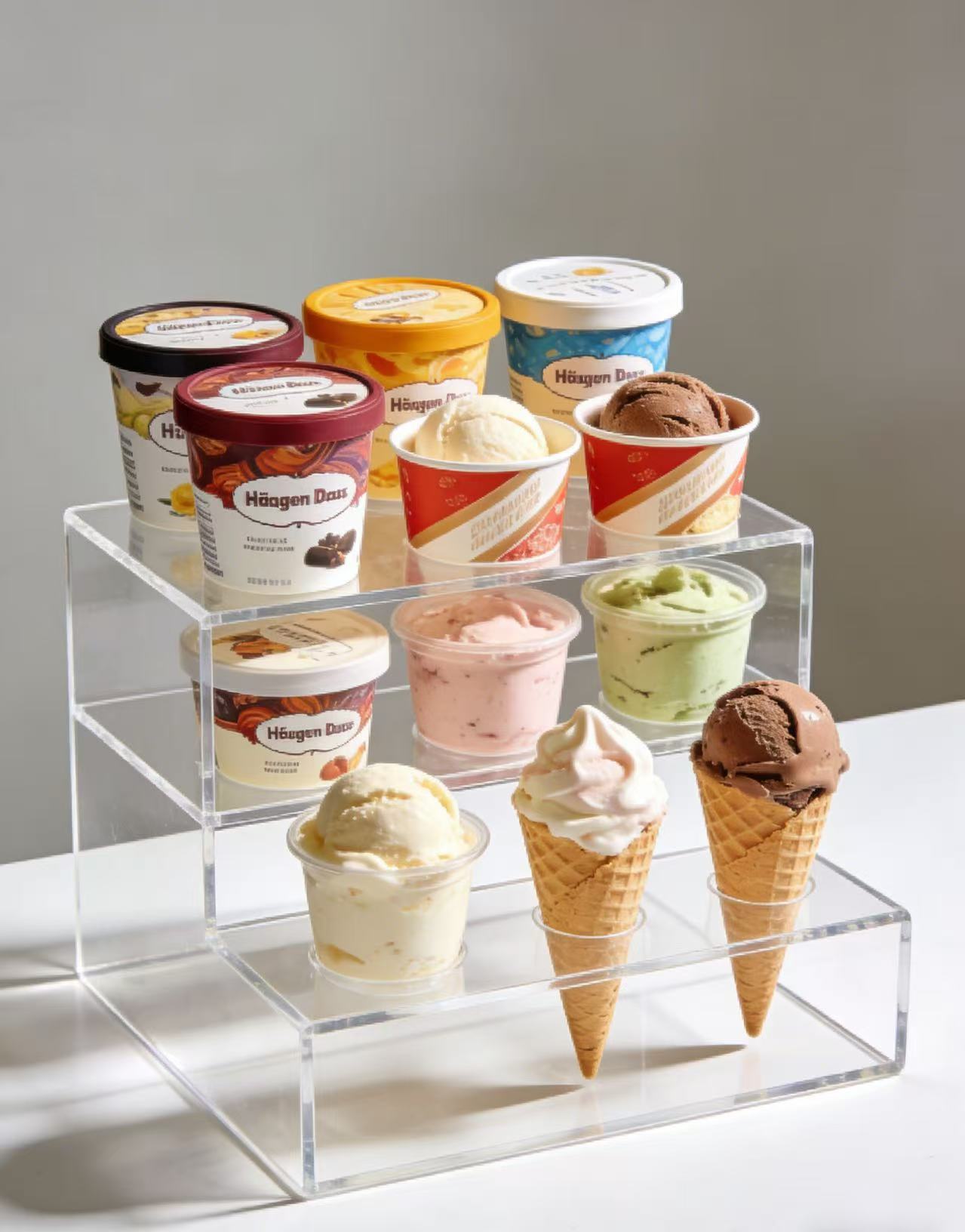 Thickened Anti-slip Home and Commercial Ice Cream Display Rack