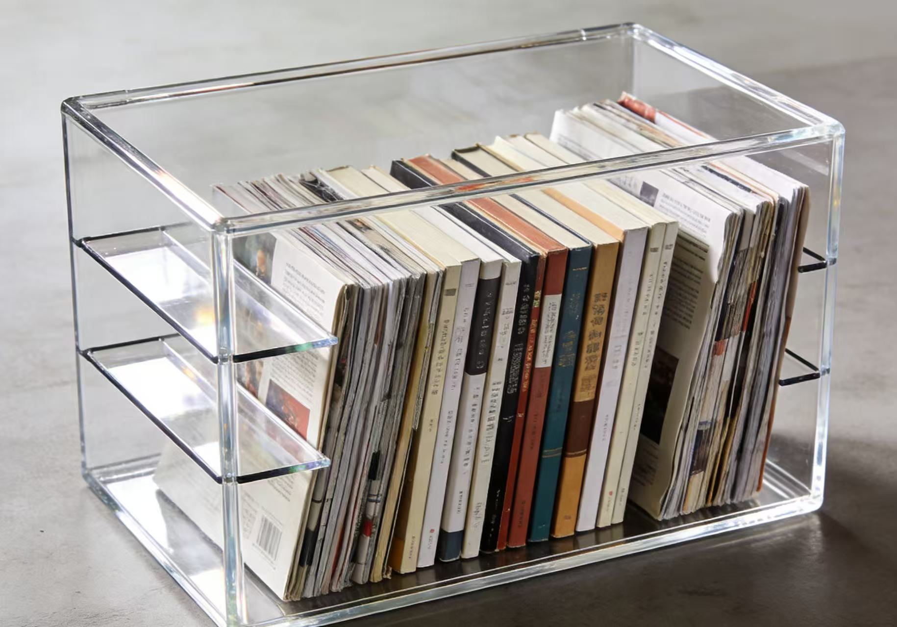 Say goodbye to storage pain points! The 3 core advantages of acrylic book storage boxes