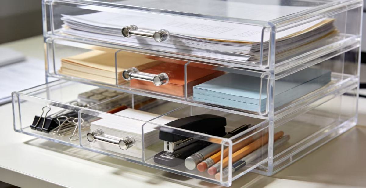 亚克力书籍报纸收纳盒2