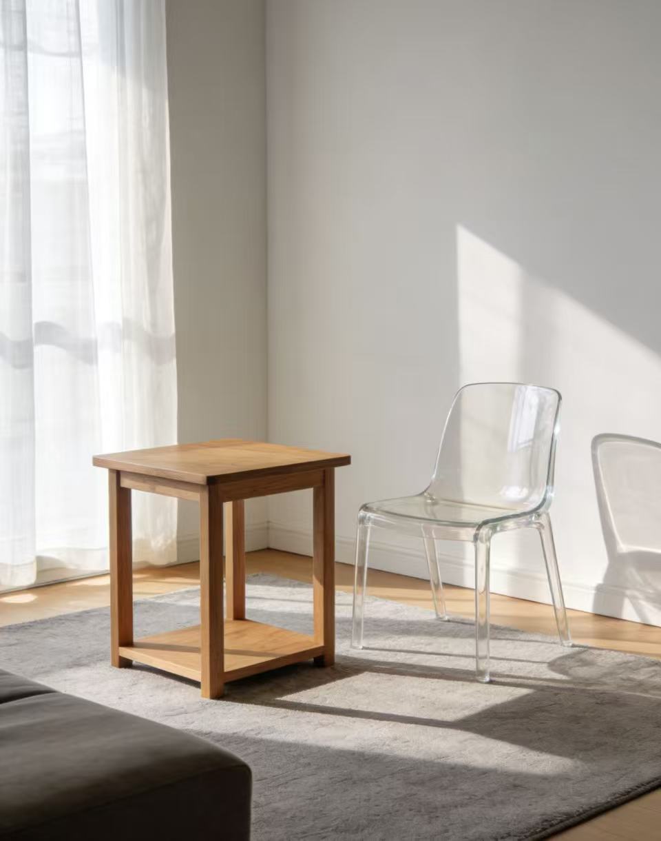 High-transparency acrylic chair, unlocking spaciousness