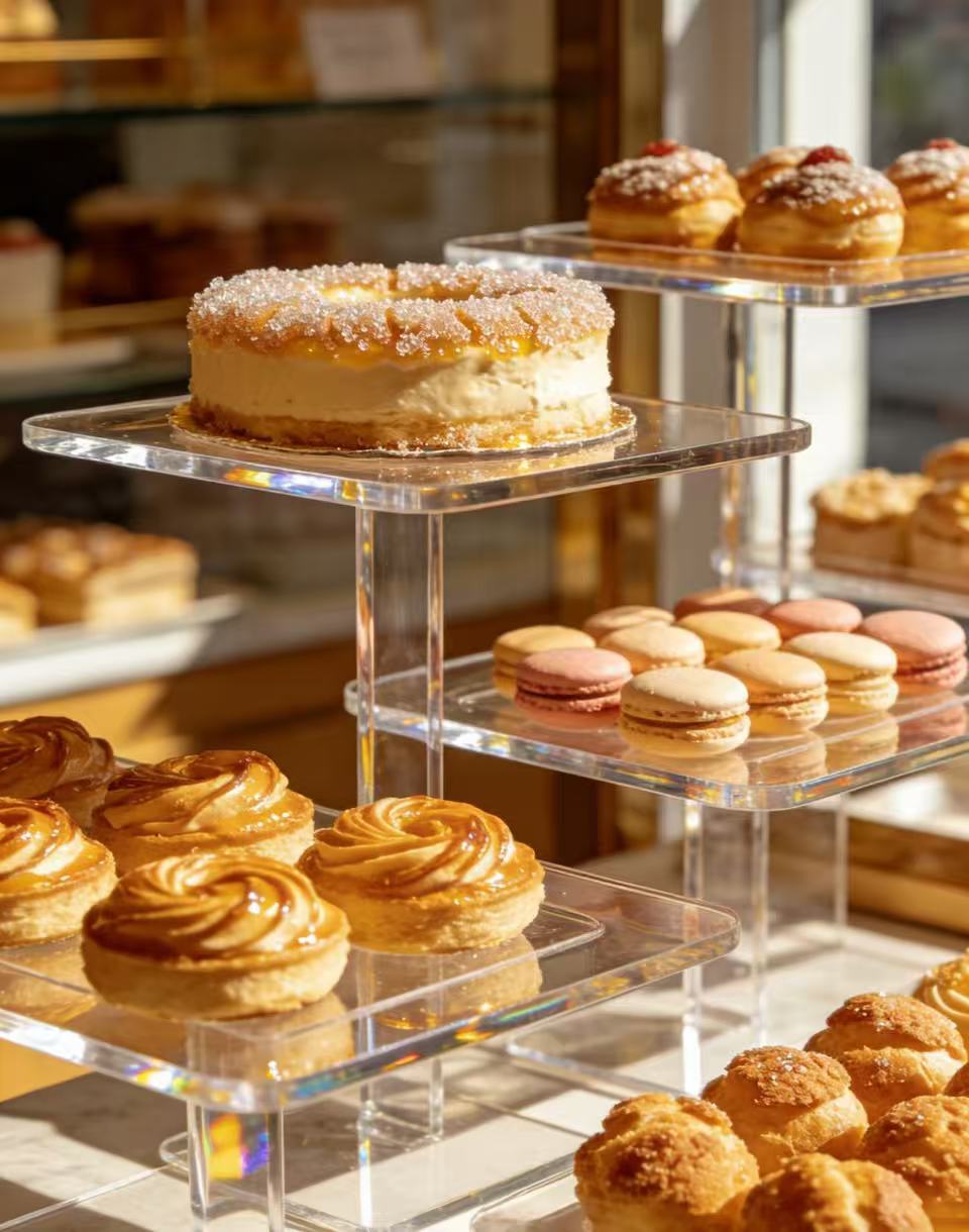 亚克力蛋糕食品展示架1