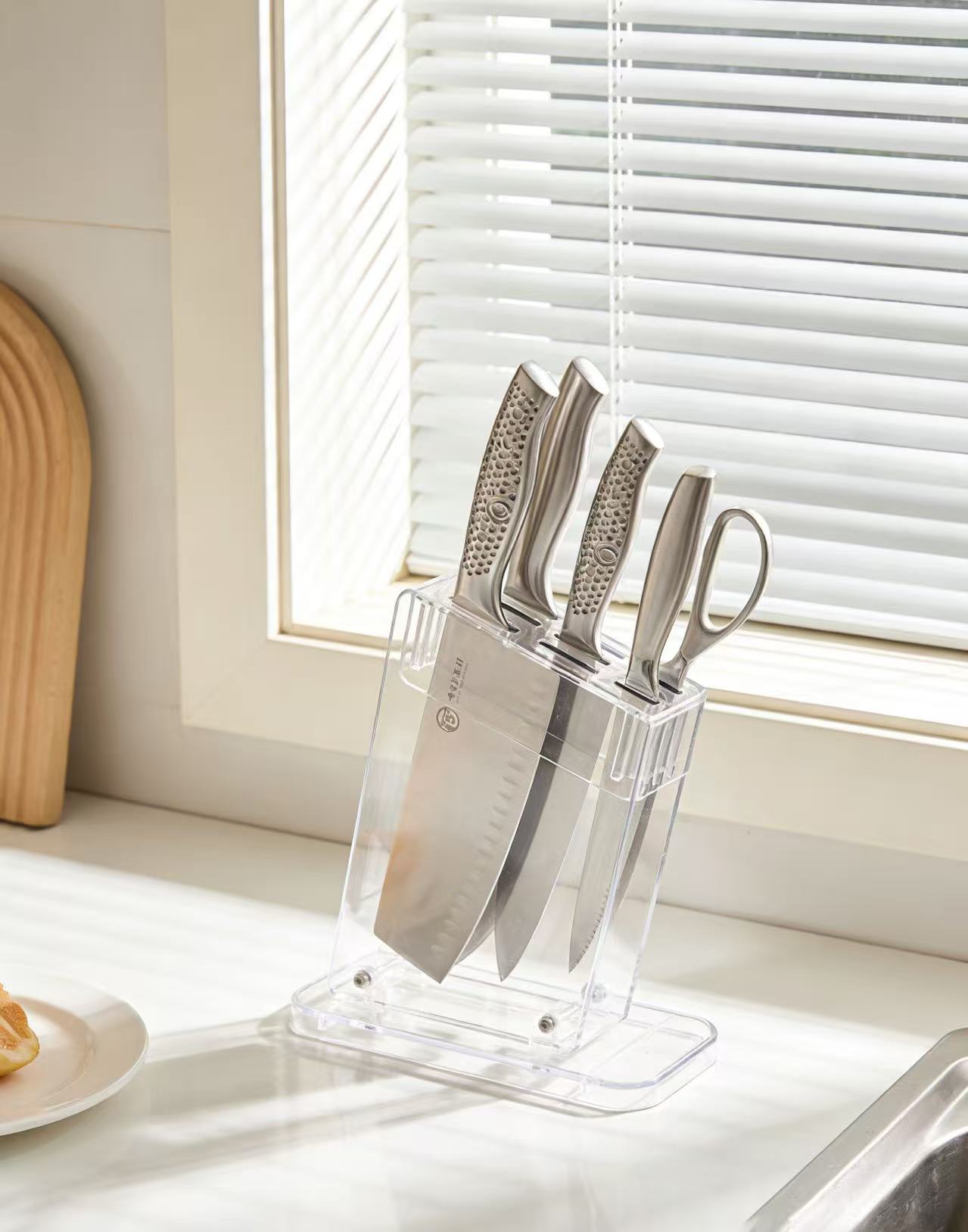 Mold-resistant and space-saving, acrylic knife holder YYDS