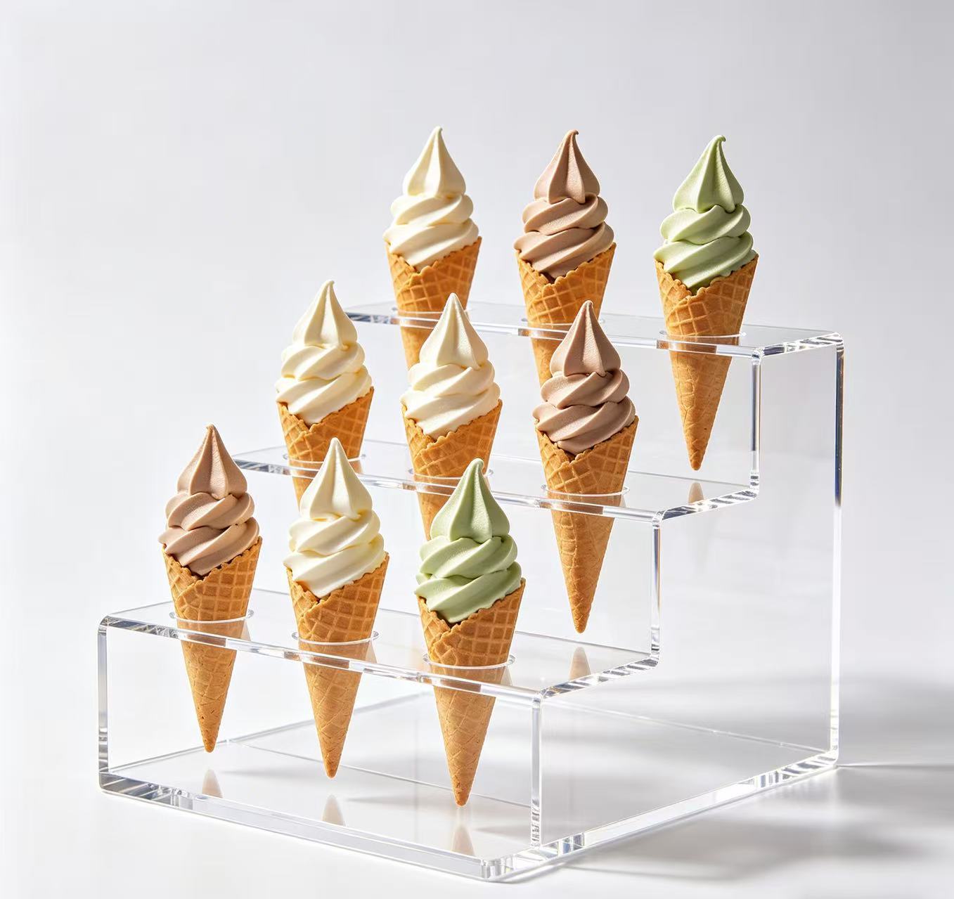 Carefully selected materials ensure safer ice cream display