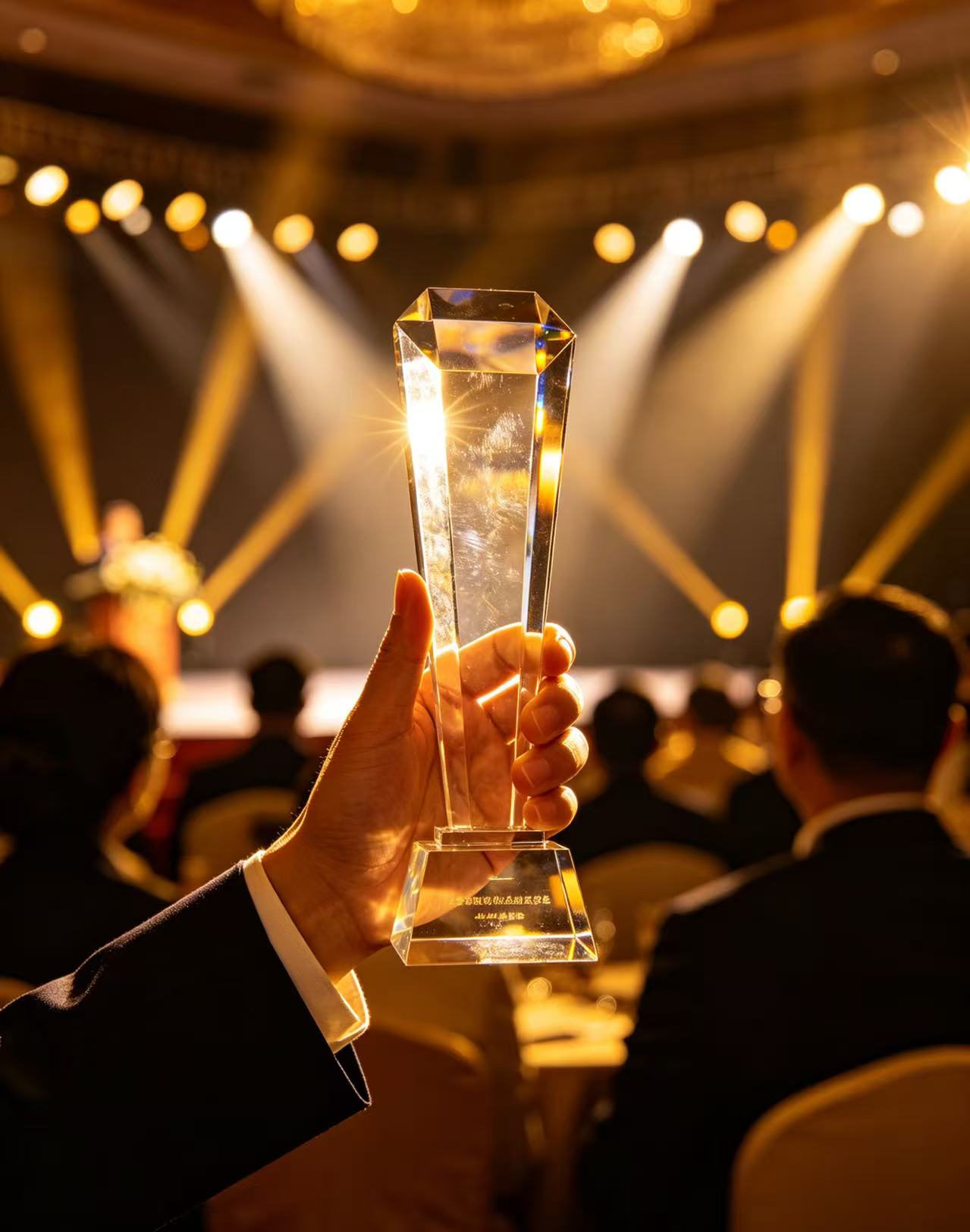 Acrylic trophy illuminates the highlight of honors at the annual conference