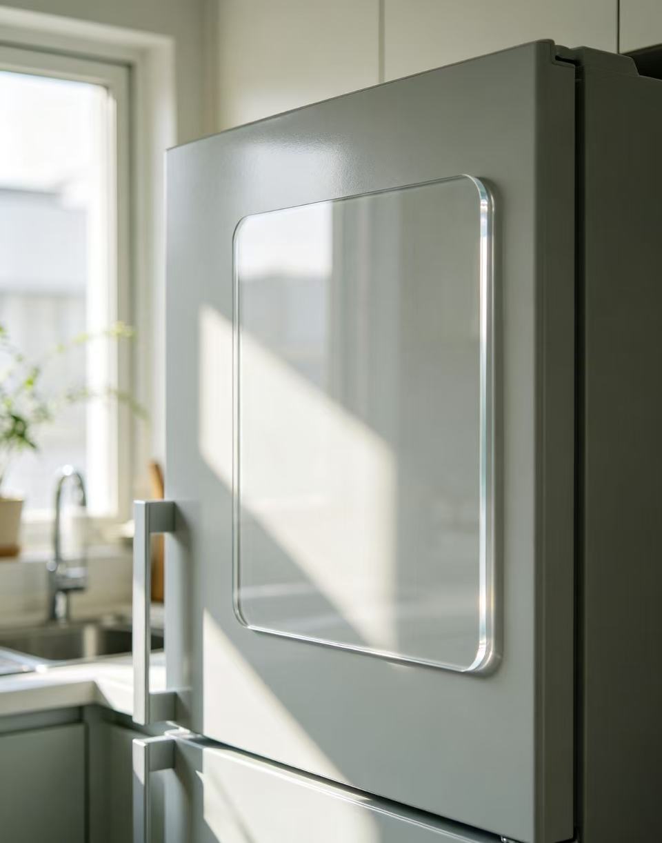 Transparent message board instantly elevates kitchen ambiance