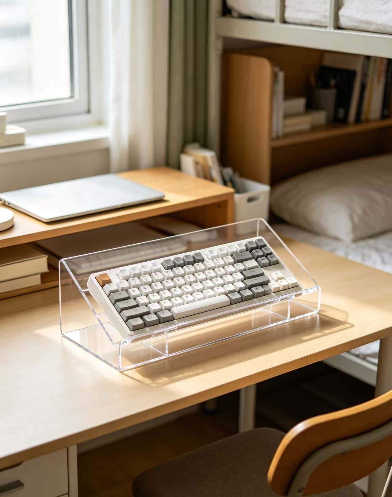 Acrylic keyboard stand – essential for space-saving desktop setups